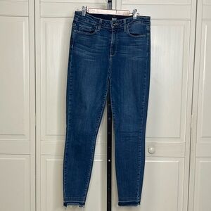 Paige Women’s Hoxton Ankle Jeans Limitless Ragged Fray Hem Size 29 Mid Rise